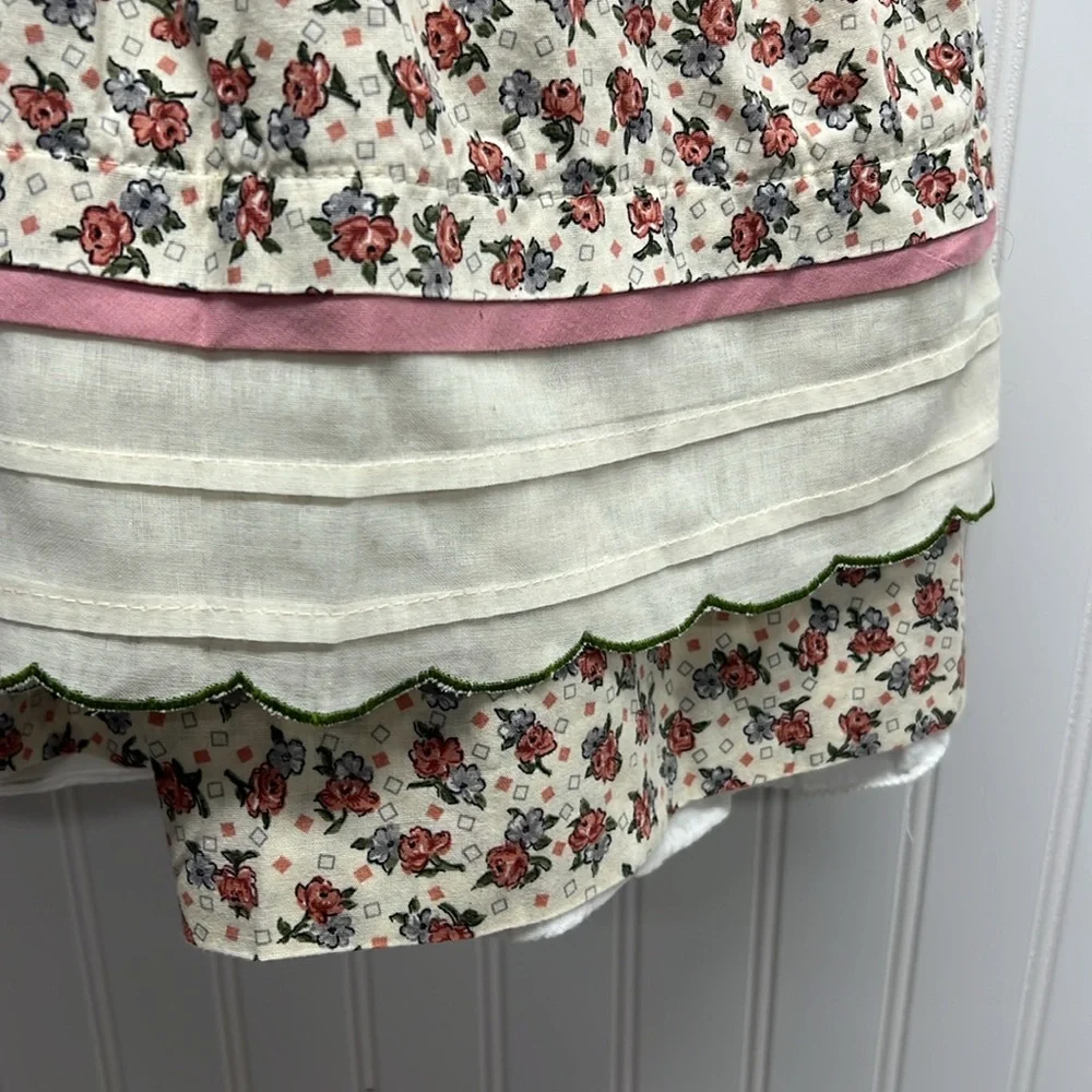 Vintage‎ Karela Kids Floral Peter Pan Collar Sz 8